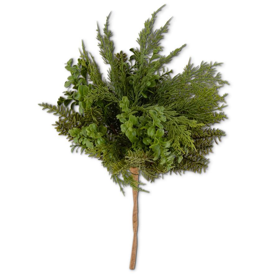 Real Touch Boxwood and Mixed Pine Bush, 20 Inch