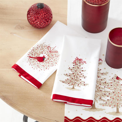 Cardinal Wreath Towel, 27 Inch, view 2