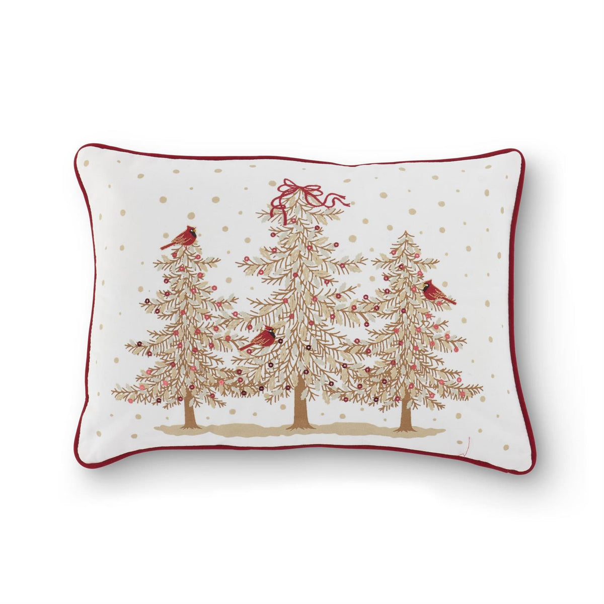 Cardinals and Trees Rectangular Pillow, 18 Inch