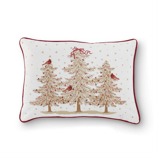 Cardinals and Trees Rectangular Pillow, 18 Inch