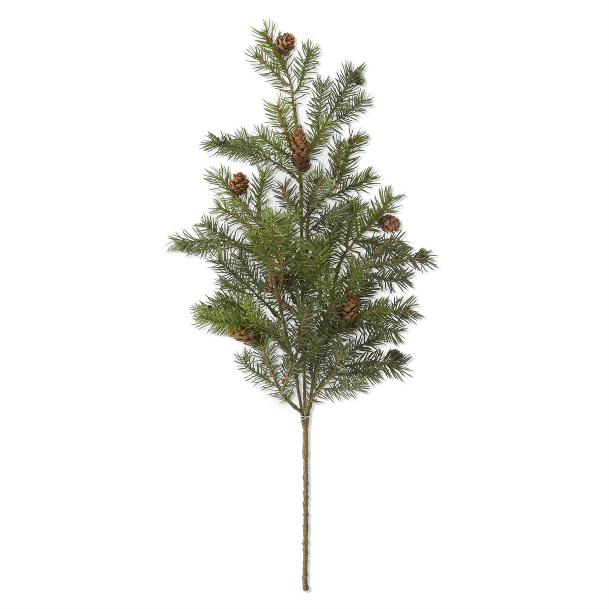 Faux Pine Stem with Small Pinecones, 25.5 Inch