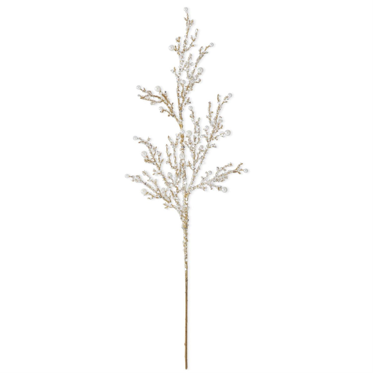 33 Inch Resin Pearl Branch w/Glitter Spray