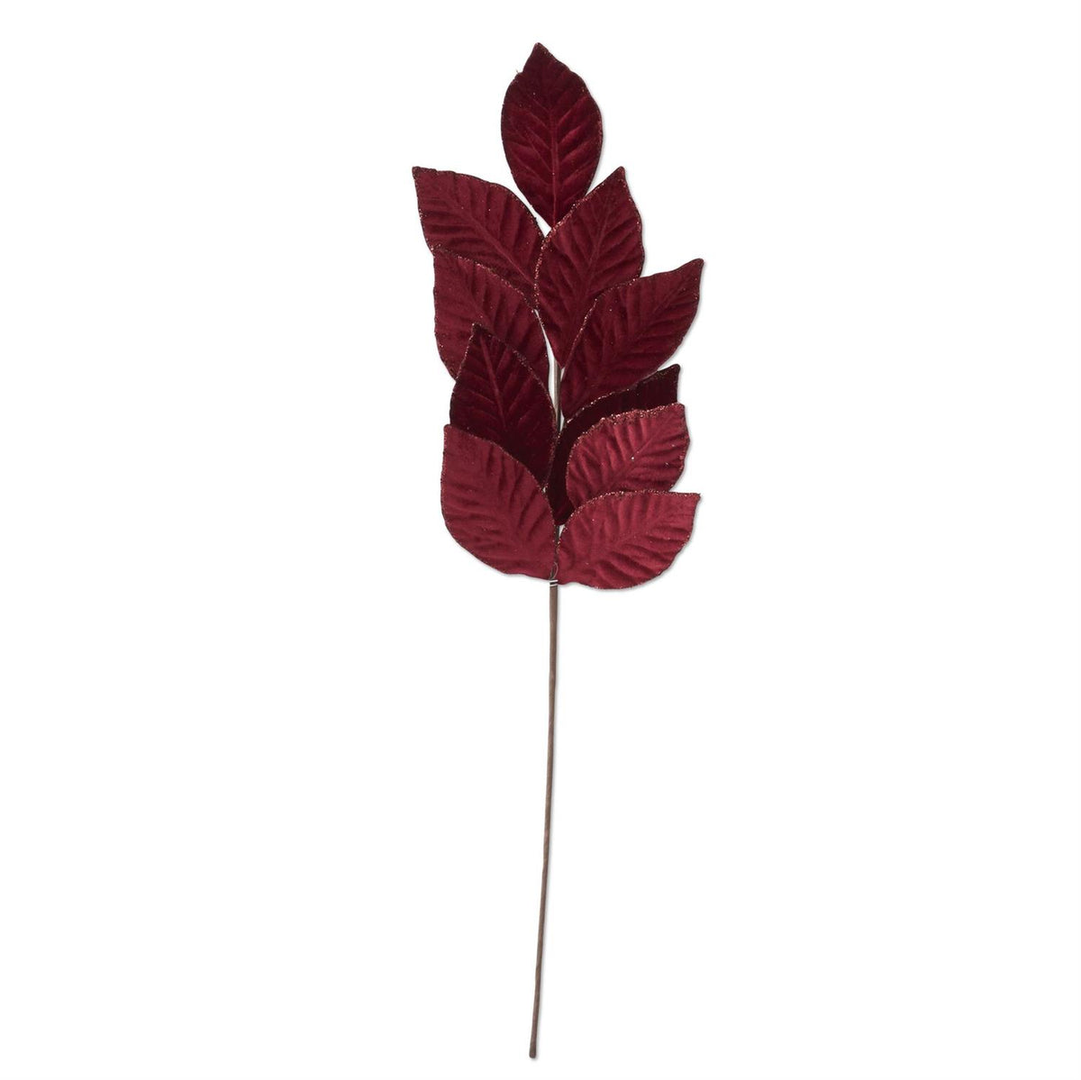 Faux Red Leaf Stem, 29 Inch