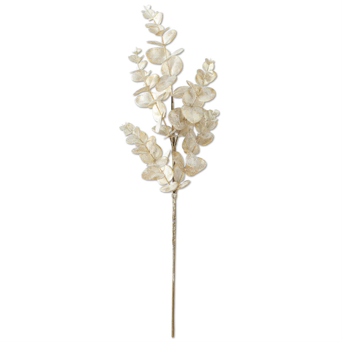 Faux Snowy Champagne Eucalyptus Stem, 26 Inch