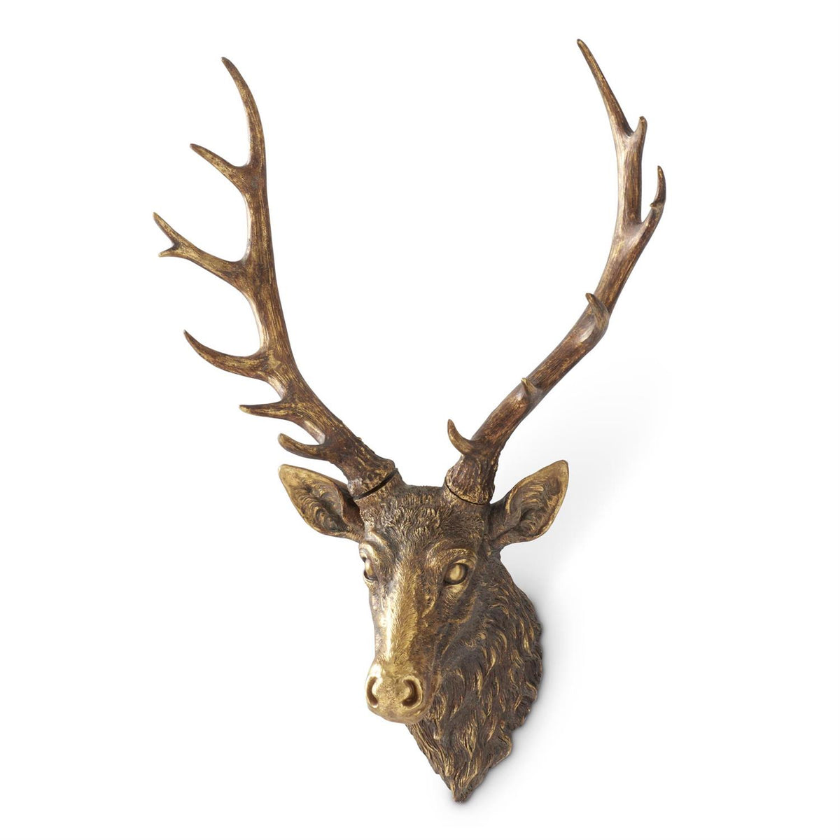 Gold Resin Deer Bust Wall Décor, 31 Inch, view 2
