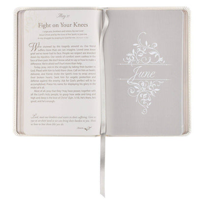 Devotional for Mr. & Mrs. - White Faux Leather