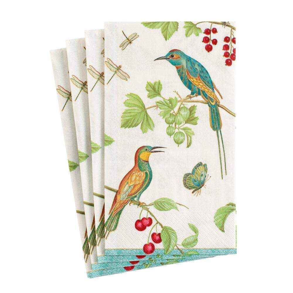 Jeweled Birds Ivory 2 Guest Towel