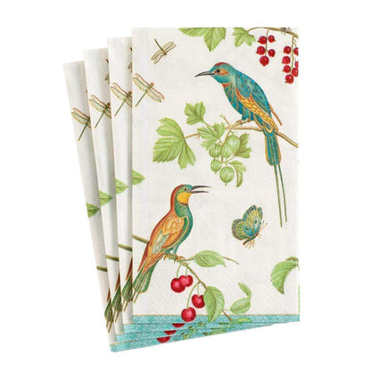 Jeweled Birds Ivory 2 Guest Towel
