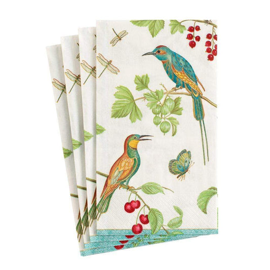 Jeweled Birds Ivory 2 Guest Towel