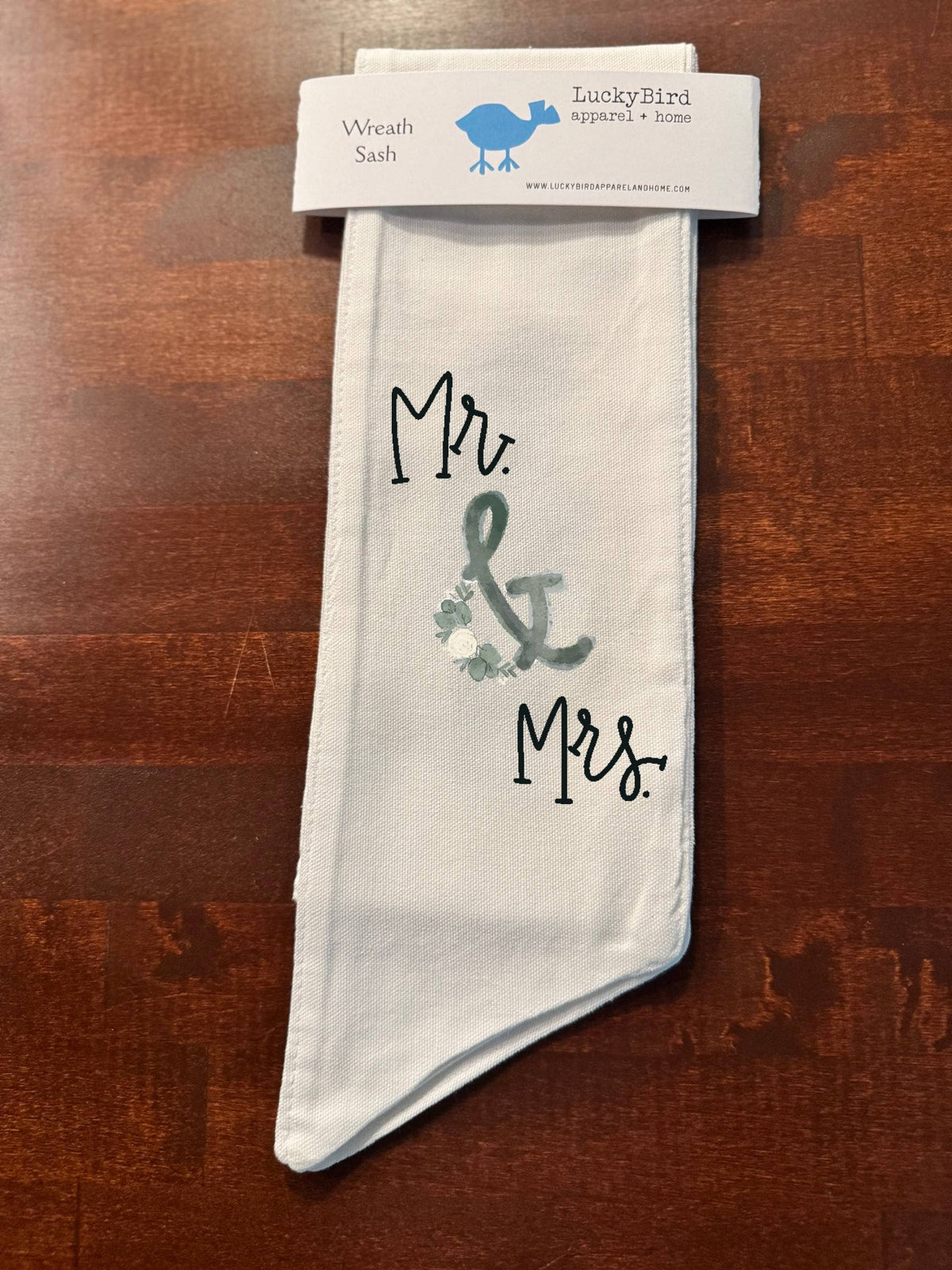 Mr. & Mrs. Wreath Sash