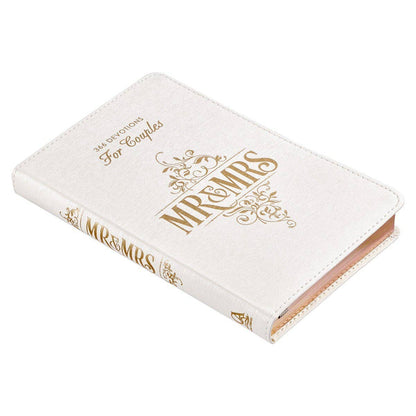 Devotional for Mr. & Mrs. - White Faux Leather