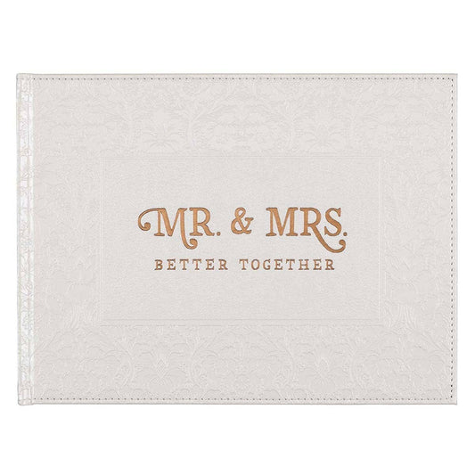 Guest Book White/Gold Mr. & Mrs. Better Together