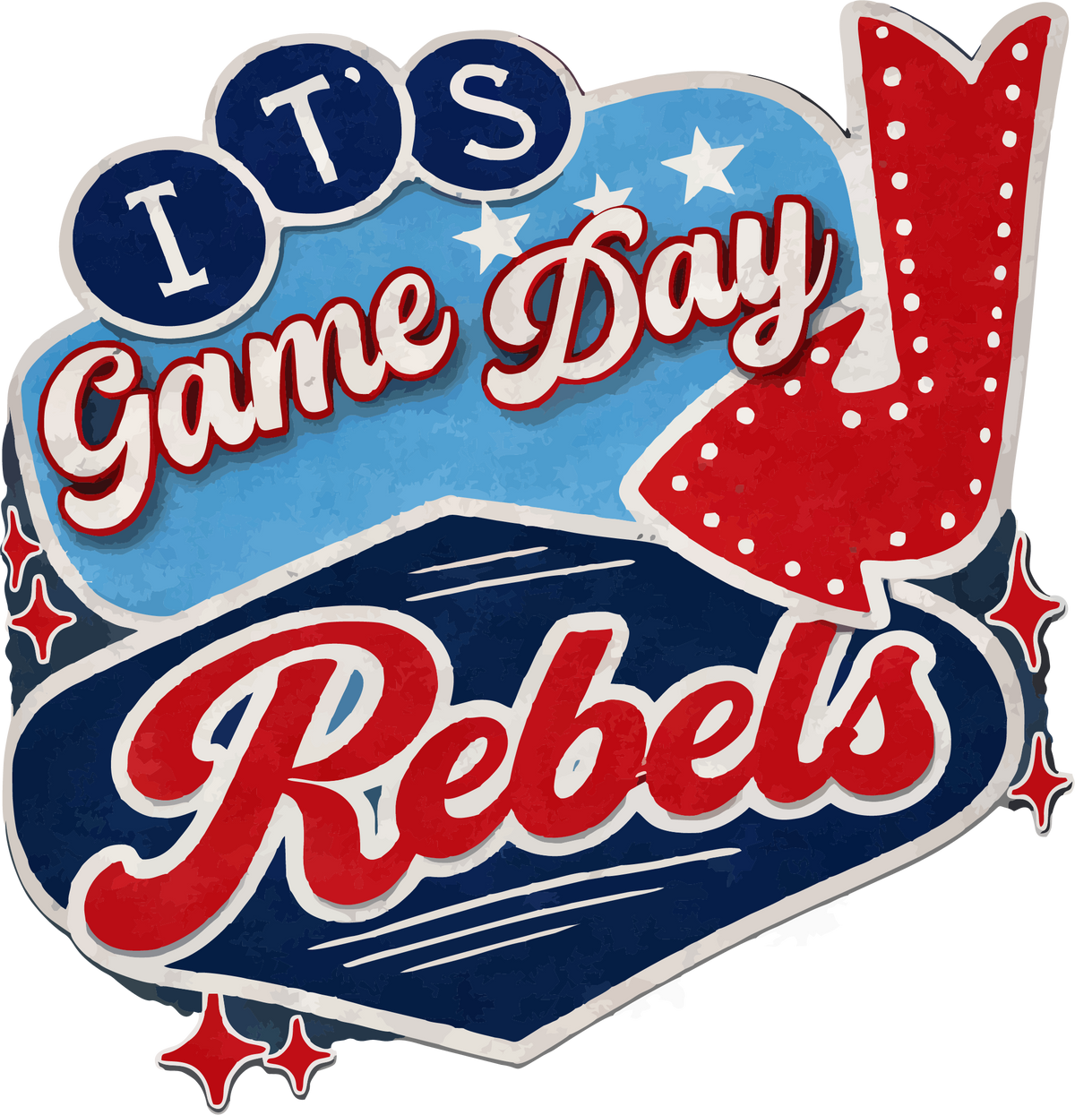 It's Gameday Rebel Wreath Sash