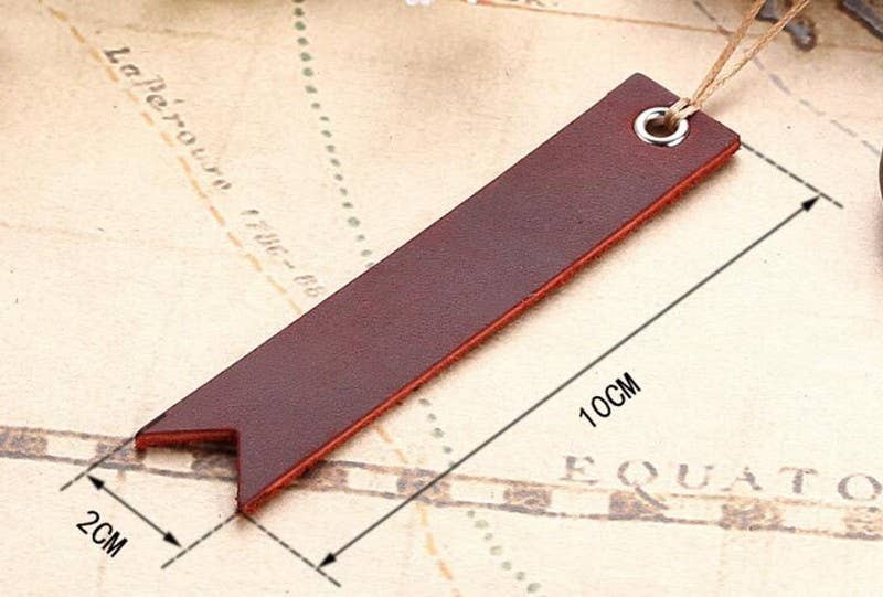 Leather Bookmark: Red / Classic
