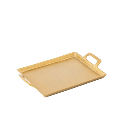 Aluminum Tray w/ Handles 10x14 Antique Brass