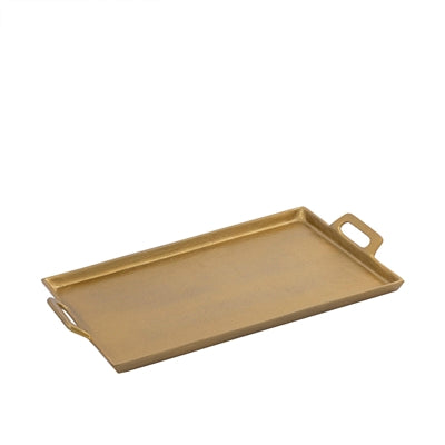 Aluminum Tray w/ Handles 11.5x20 Antique Brass