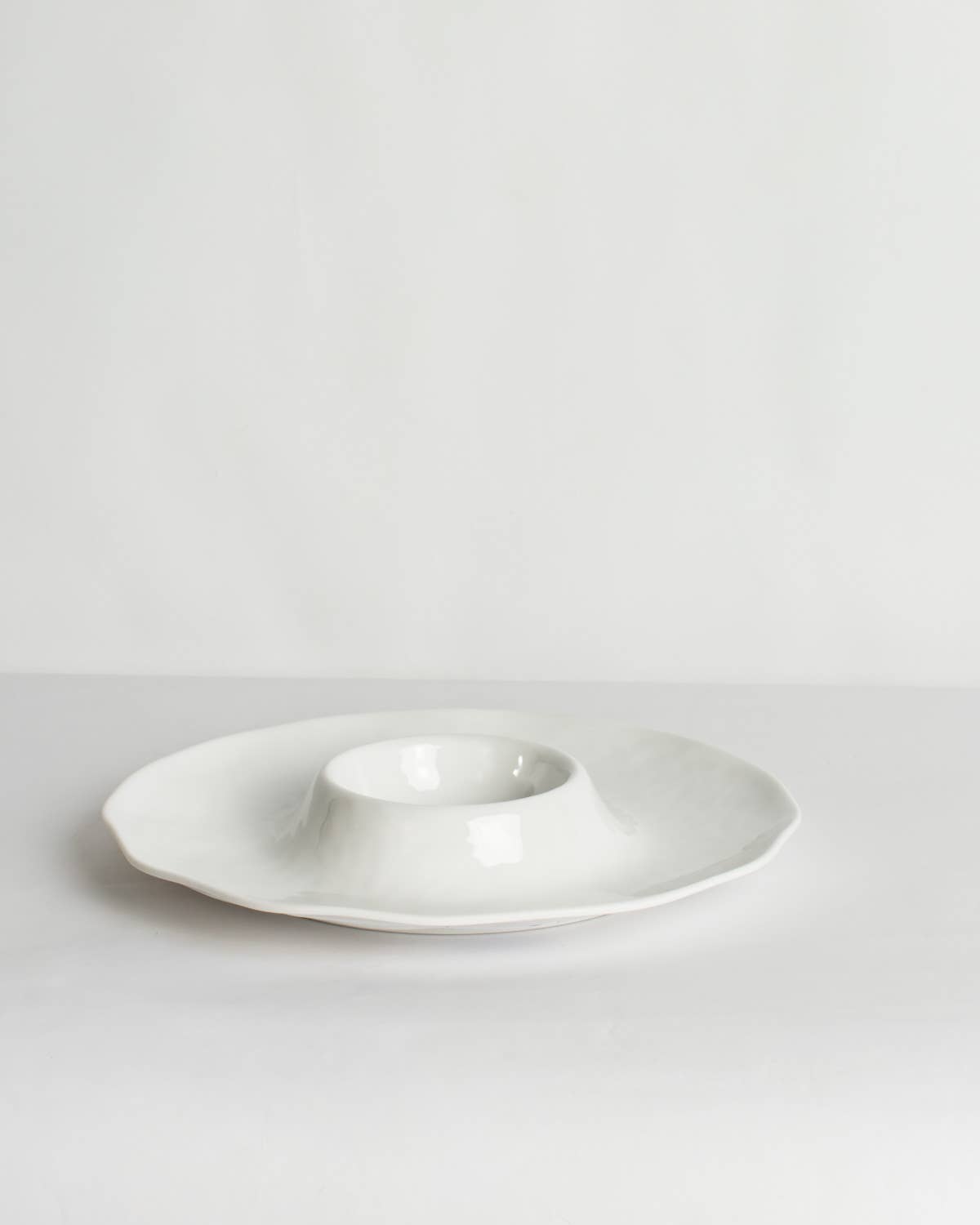 Lanai Melamine Chip & Dip   White   13.5"