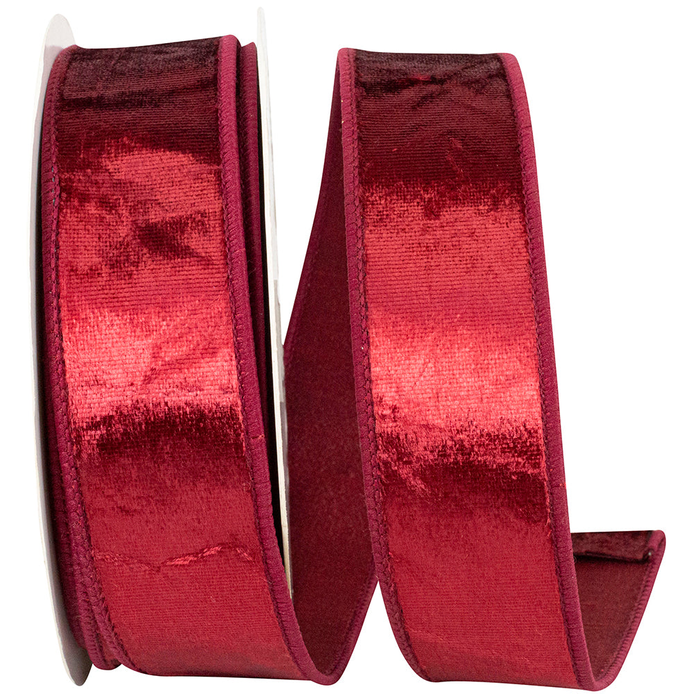 Designer Plush Velvet Elite Wired Edge Ribbon, 1-1/2 In 10 Yd