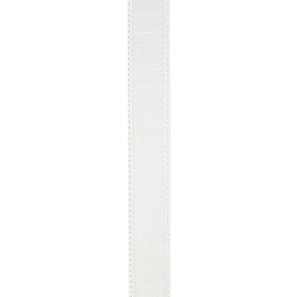 Dupioni Supreme Wired Edge Ribbon White 7/8 Inch 10 Yards
