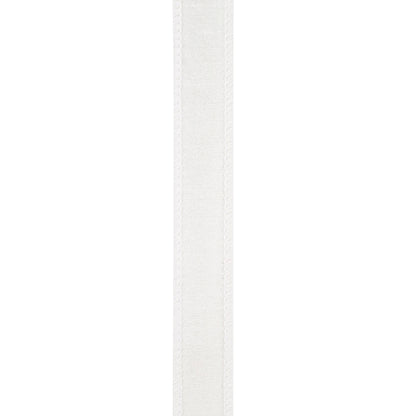 Dupioni Supreme Wired Edge Ribbon White 7/8 Inch 10 Yards