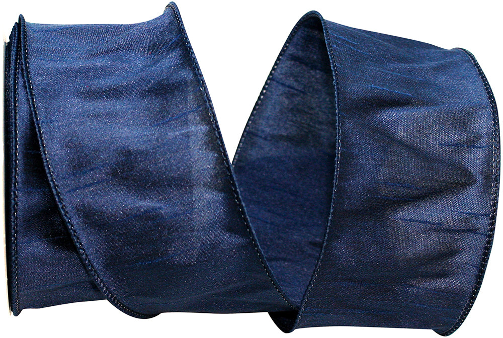 DPNI Supreme Wired Ribbon Navy 2.5in 10yd