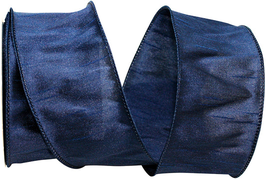 DPNI Supreme Wired Ribbon Navy 2.5in 10yd