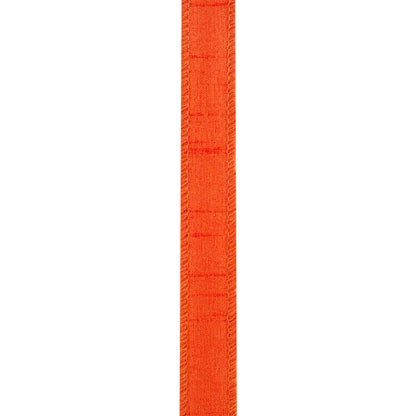 Dupioni Supreme Wired Edge Ribbon Orange 7/8 Inch 10 Yards