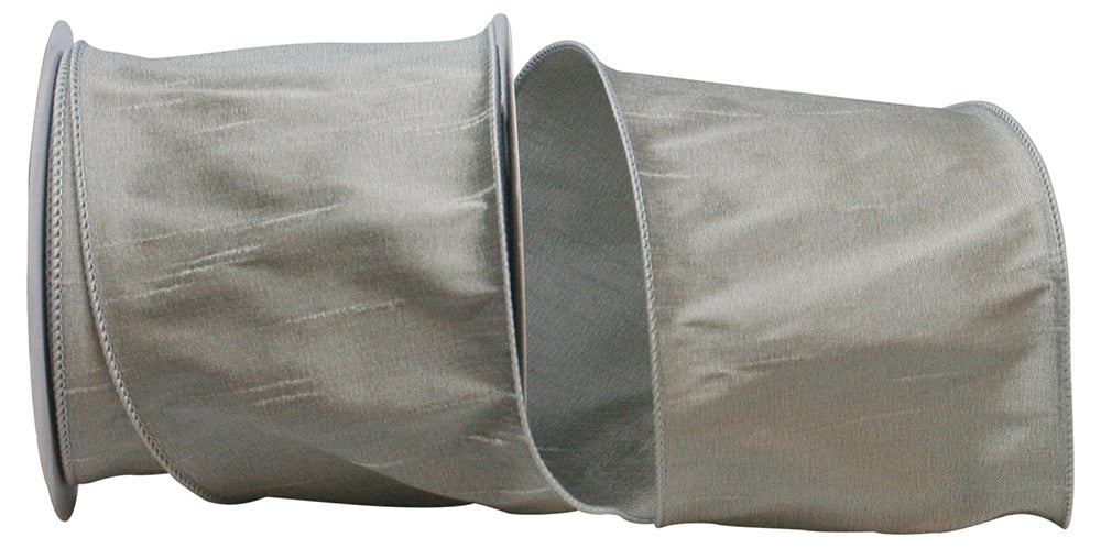 DPNI Supreme Wired Ribbon Silver 4in 10yd