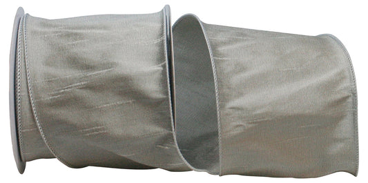 DPNI Supreme Wired Ribbon Silver 4in 10yd