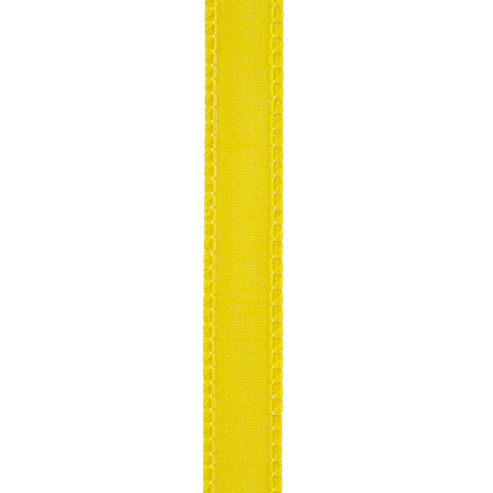 Dupioni Supreme Wired Edge Ribbon Yellow 7/8 Inch 10 Yards