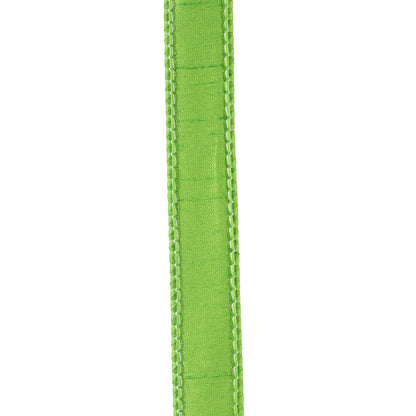 Dupioni Supreme Wired Edge Ribbon Lime 7/8 Inch 10 Yards