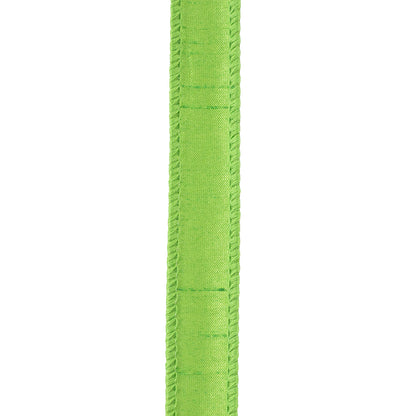 Dupioni Supreme Wired Edge Ribbon Lime 7/8 Inch 10 Yards