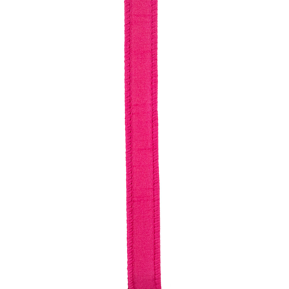 Dupioni Supreme Wired Edge Ribbon Fuchsia 7/8 Inch 10 Yards