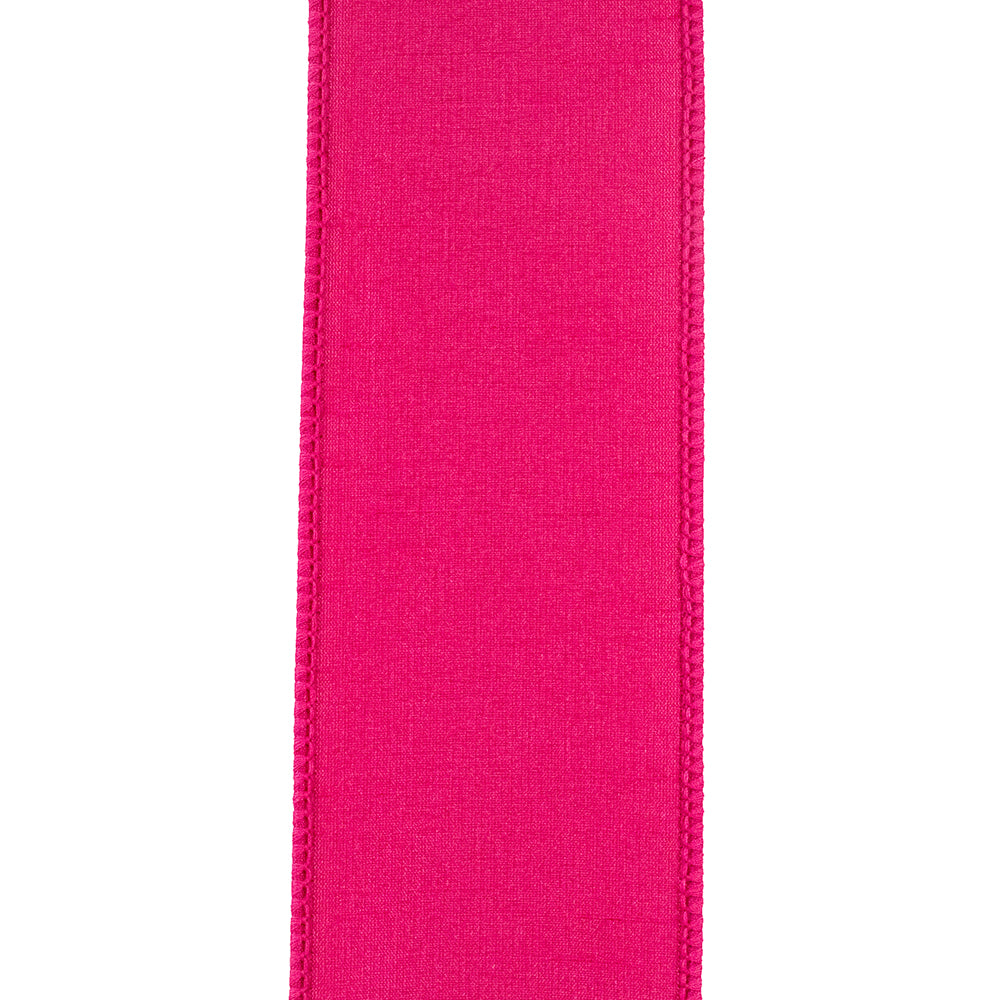Dupioni Supreme Wired Edge Ribbon Fuchsia 2-1/2 Inch 10 Yards