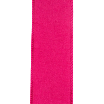Dupioni Supreme Wired Edge Ribbon Fuchsia 2-1/2 Inch 10 Yards