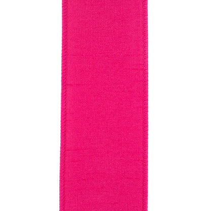 Dupioni Supreme Wired Edge Ribbon Fuchsia 2-1/2 Inch 10 Yards