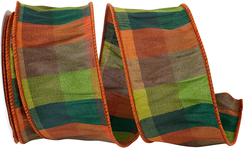 Plaid Dupioni Raymond Wired Edge Ribbon, 2-1/2 In 10 Yd