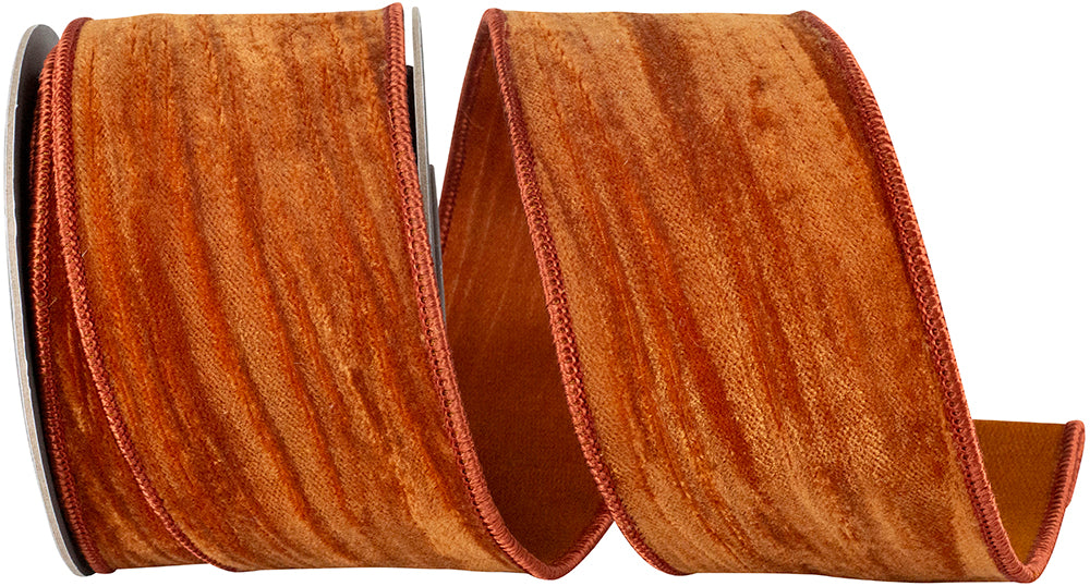 Crushed Velvet Touch Deluxe Wired Edge Ribbon, 2-1/2 In 10 Yd