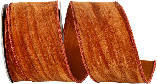 Crushed Velvet Touch Deluxe Wired Edge Ribbon, 2-1/2 In 10 Yd