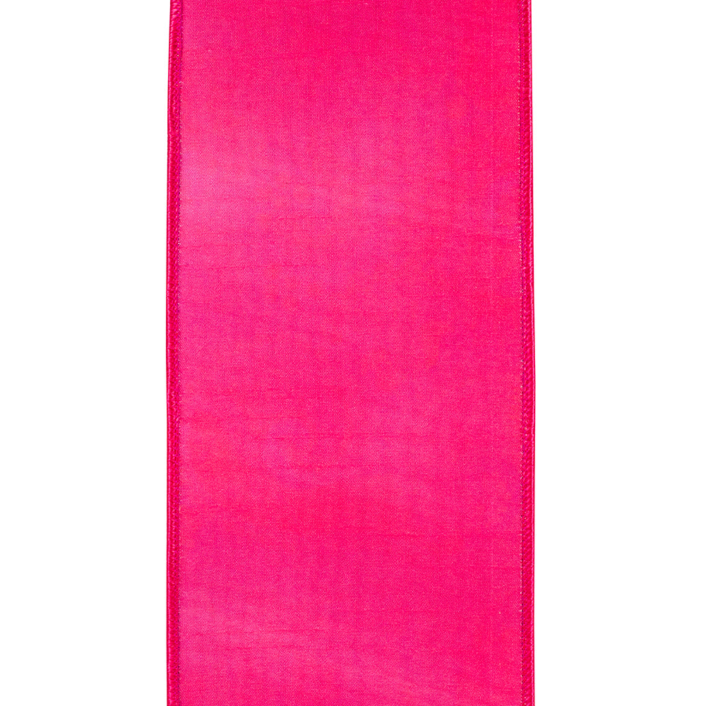 Paisley Fuchsia Deluxe Wired Edge Ribbon Fuchsia 4 Inch 10 Yards