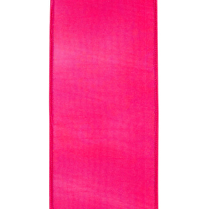 Paisley Fuchsia Deluxe Wired Edge Ribbon Fuchsia 4 Inch 10 Yards