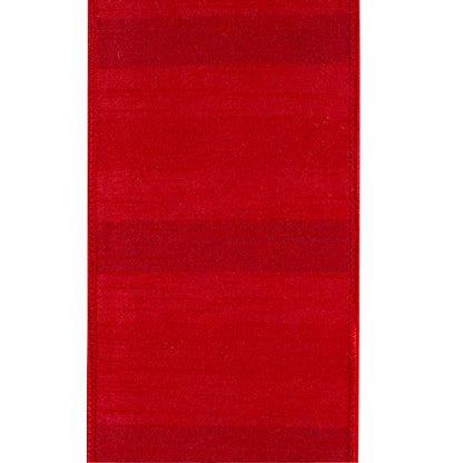 Patriotic Dupioni Plaid Backed Wired Edge Ribbon Red/white/blue 4 Inch 10 Yards