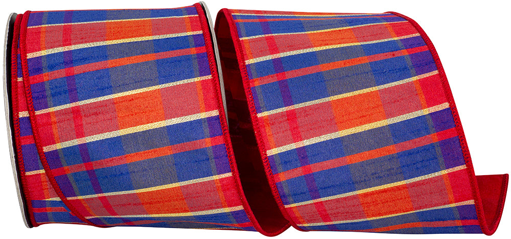 Plaid Style DPNI Double-Faced Wired Ribbon