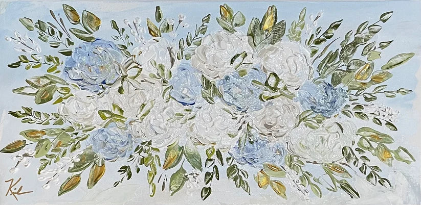 Blue & White Hydrangea Lumbar