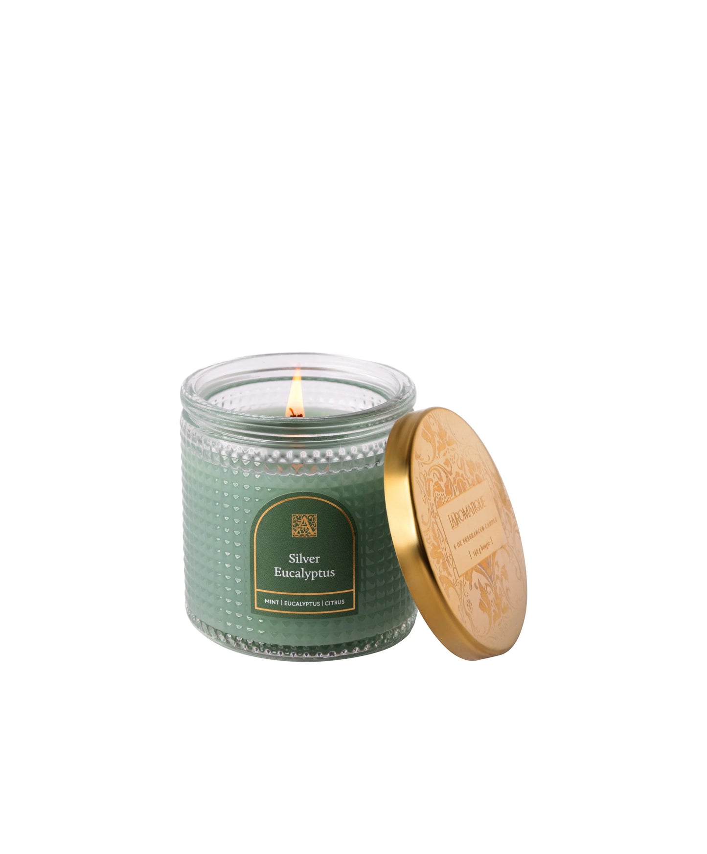 Silver Eucalyptus - Elegant Essentials - Textured Glass Candle