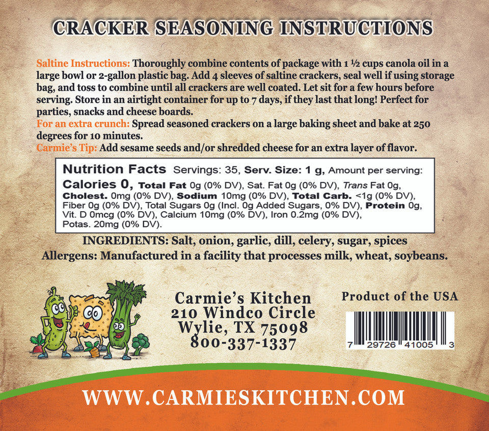 Garden Dill Cracker Seasoning Mix