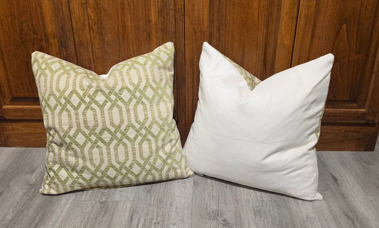 Green Lattice  Accent Pillow