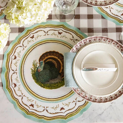 Hester & Cook Heritage Turkey China die-cut paper placemats, view 2