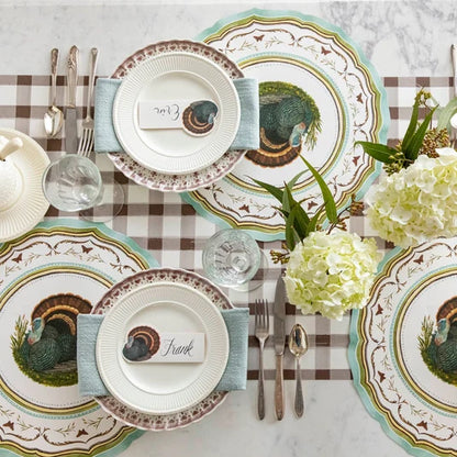 Hester & Cook Heritage Turkey China die-cut paper placemats, view 3