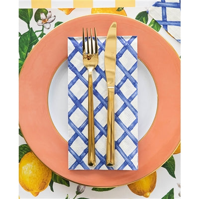 Blue Lattice Guest Napkin